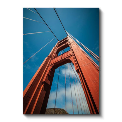 Golden Gate - Gökyüzüne Uzanan Kızıl Kule Kanvas Tablo