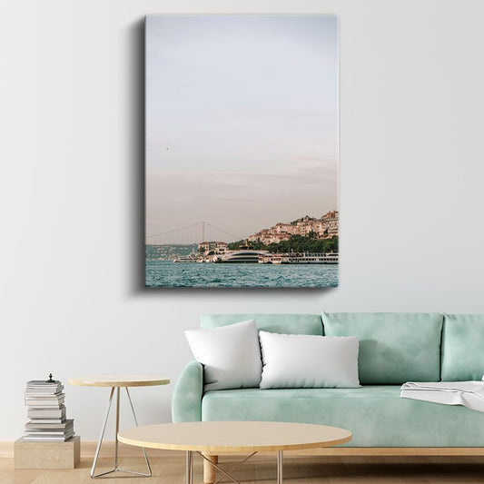 Boğaz Kıyısı - İstanbul'un Zarif Sahil Şeridi Kanvas Tablo
