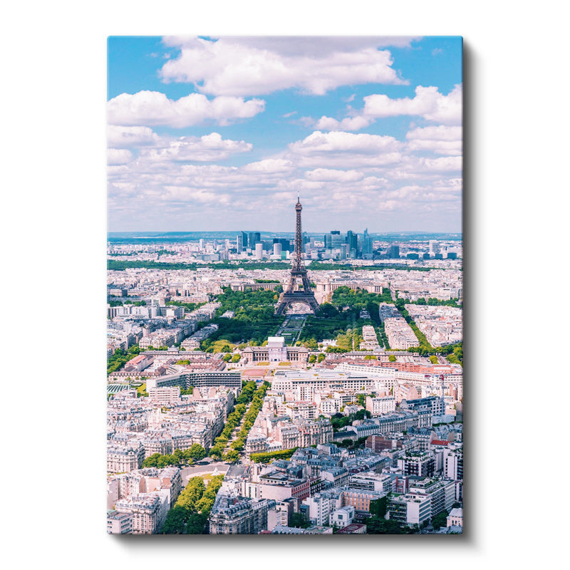 Dikey Kanvas Tablo Paris Şehir Silueti ve Eyfel Şehir Mimari Tablo Ev Ofis Duvar Dekoru