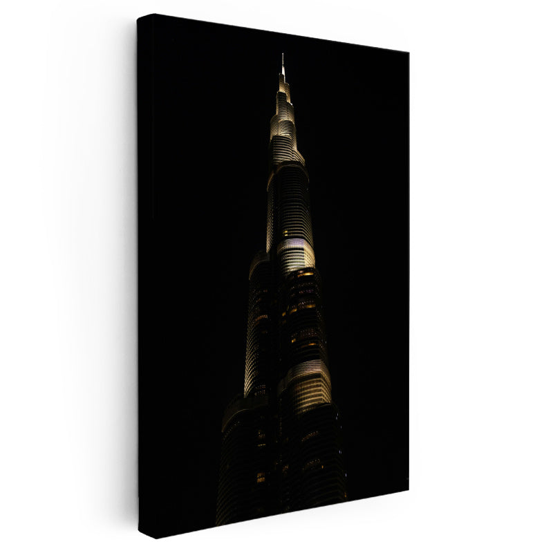 Dikey Kanvas Tablo Dubai Burj Khalifa Gökdeleni Şehir Mimari Tablo Ev Ofis Duvar Dekoru