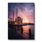 Dikey Kanvas Tablo Ortaköy Camii ve Boğaz Köprüsü Şehir Mimari Tablo Ev Ofis Duvar Dekoru