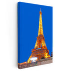 Dikey Kanvas Tablo Paris Eyfel Kulesi Gece Mimarisi Şehir Mimari Tablo Ev Ofis Duvar Dekoru