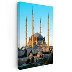 Dikey Kanvas Tablo Sultanahmet Camii ve Mavi Gökyüzü Şehir Mimari Tablo Ev Ofis Duvar Dekoru