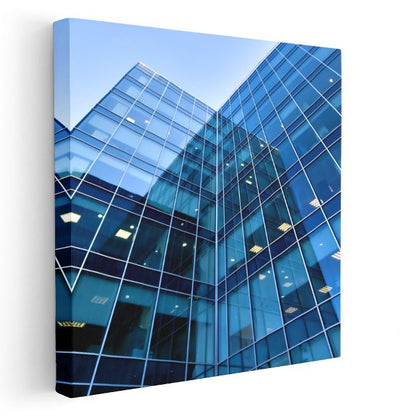 Cam Gökdelen - Modern Mimarinin Mavi Yansımaları Kanvas Tablo