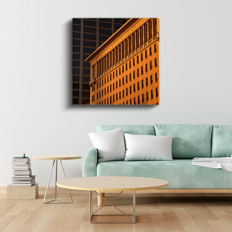 Klasik Mimari - Altın Işıkta Tarihi Cephe Kanvas Tablo