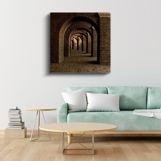 Tuğla Kemerler - Tarihi Geçidin Derinliği Kanvas Tablo