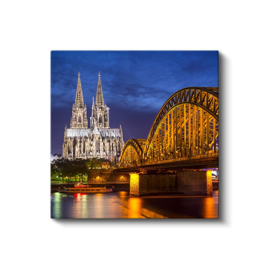 Köln Katedrali - Nehir Kıyısında Gotik İhtişam Kanvas Tablo