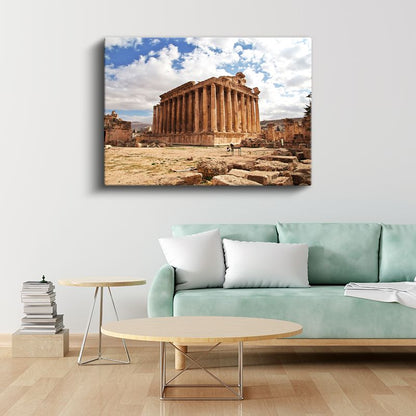 Baalbek Tapınağı - Antik Çağın Taş Sütunları Kanvas Tablo