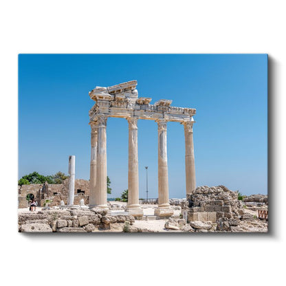 Apollon Tapınağı - Side'nin Tarihi Sütunları Kanvas Tablo