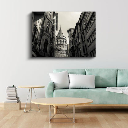 Galata Kulesi - İstanbul'un Dar Sokaklarından Kanvas Tablo