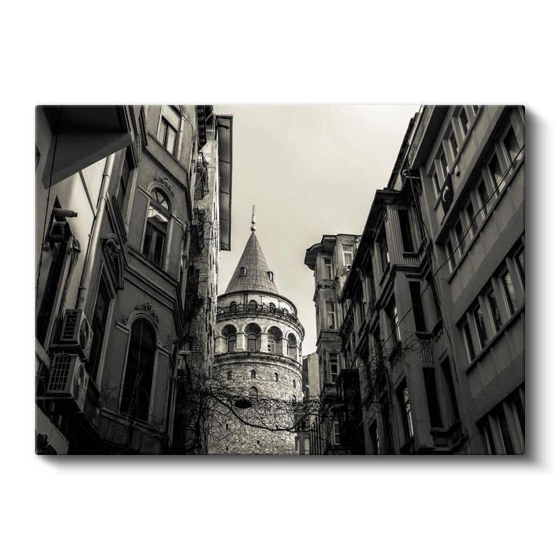 Galata Kulesi - İstanbul'un Dar Sokaklarından Kanvas Tablo