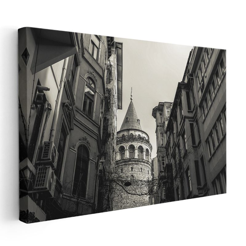 Galata Kulesi - İstanbul'un Dar Sokaklarından Kanvas Tablo