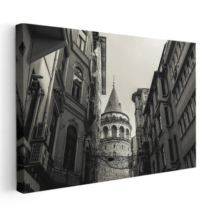 Galata Kulesi - İstanbul'un Dar Sokaklarından Kanvas Tablo