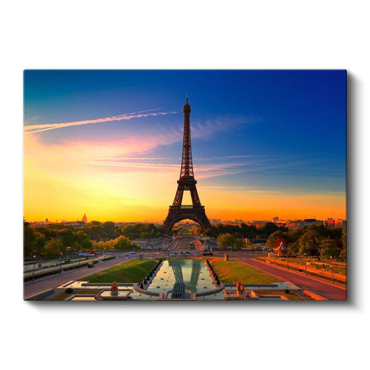 Eyfel Kulesi - Paris'te Gün Batımı Kanvas Tablo