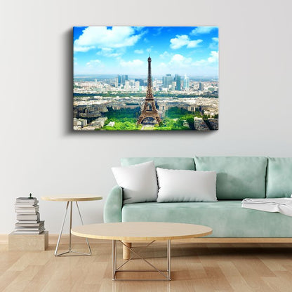 Paris Manzarası - Eyfel Kulesi Panoraması Kanvas Tablo