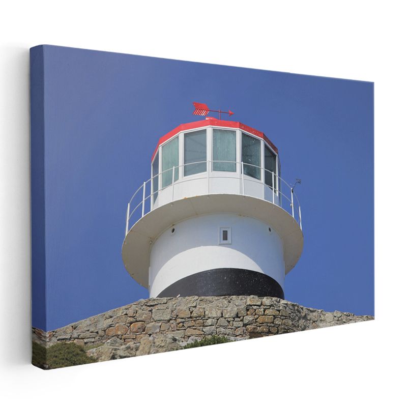 Deniz Feneri - Mavi Gökyüzü Altında Kanvas Tablo