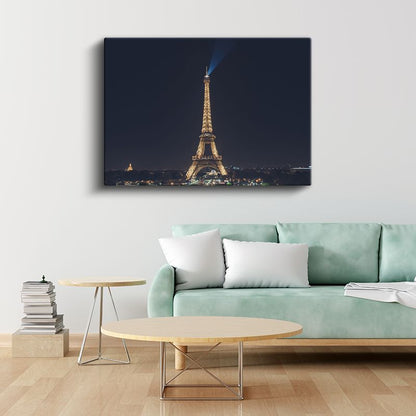 Işıltılı Eyfel - Gece Panoraması Kanvas Tablo