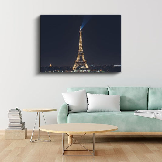 Işıltılı Eyfel - Gece Panoraması Kanvas Tablo