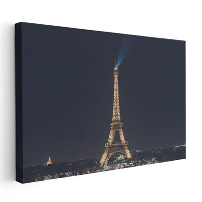 Işıltılı Eyfel - Gece Panoraması Kanvas Tablo