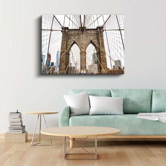 Köprü Detayları - Brooklyn'in Mimari Zarafeti Kanvas Tablo