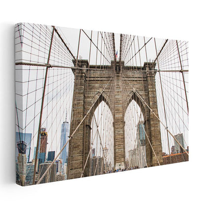 Köprü Detayları - Brooklyn'in Mimari Zarafeti Kanvas Tablo