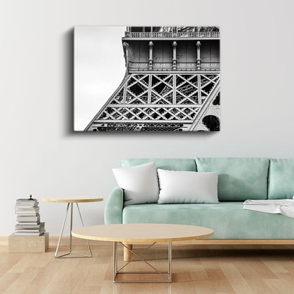 Eyfel Detayları - Siyah Beyaz Mimari Kanvas Tablo
