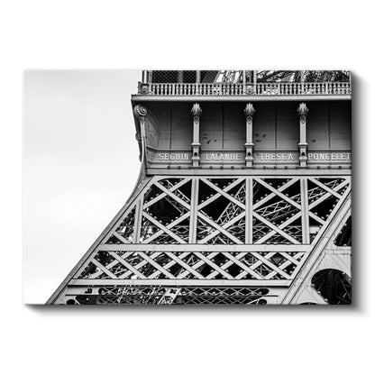 Eyfel Detayları - Siyah Beyaz Mimari Kanvas Tablo