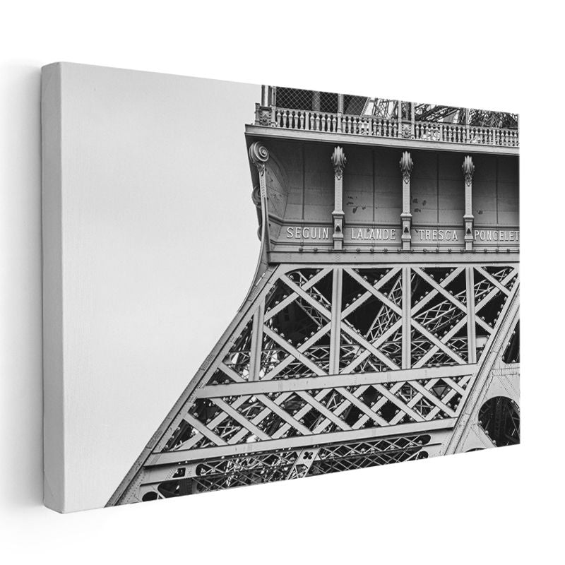 Eyfel Detayları - Siyah Beyaz Mimari Kanvas Tablo
