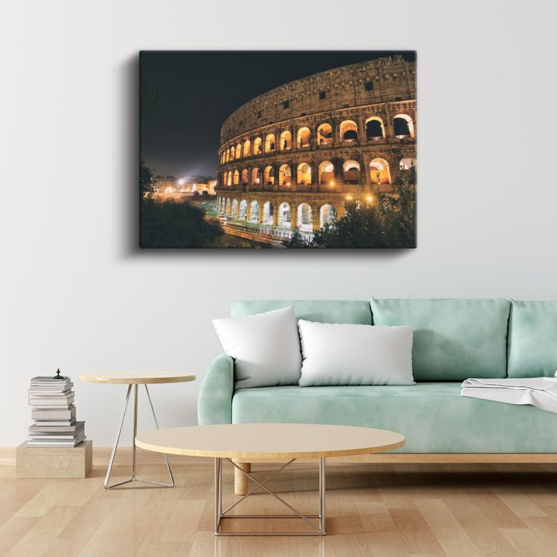 Kolezyum - Gece Işıklarında Roma'nın İhtişamı Kanvas Tablo