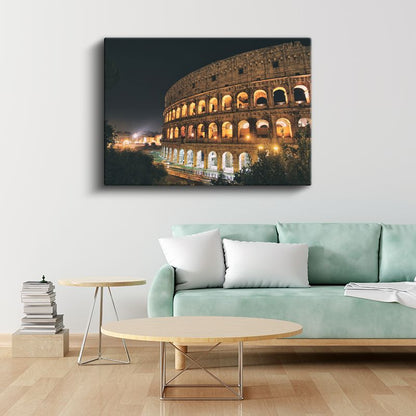 Kolezyum - Gece Işıklarında Roma'nın İhtişamı Kanvas Tablo