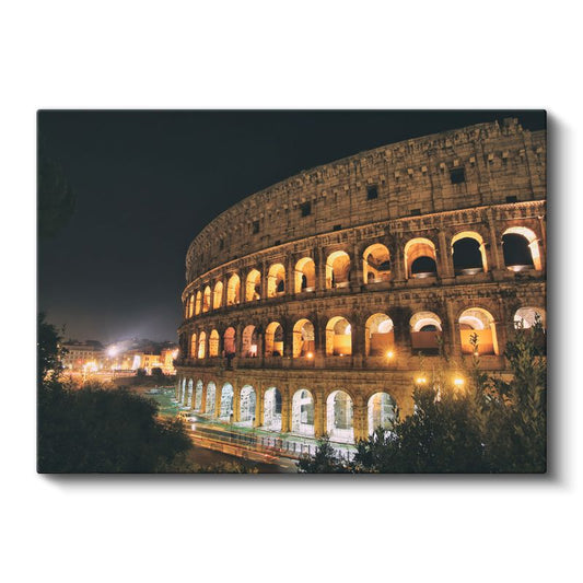 Kolezyum - Gece Işıklarında Roma'nın İhtişamı Kanvas Tablo