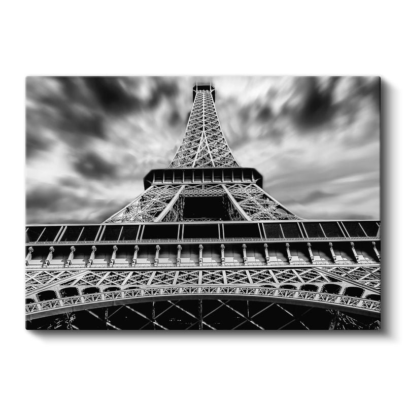 Eyfel Perspektifi - Dramatik Gökyüzü Altında Kanvas Tablo