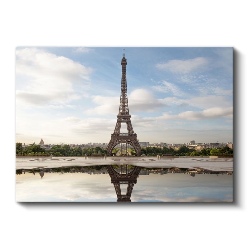 Eyfel Yansıması - Trocadero Meydanı Manzarası Kanvas Tablo