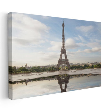 Eyfel Yansıması - Trocadero Meydanı Manzarası Kanvas Tablo