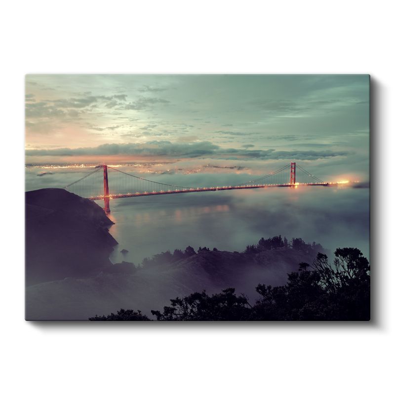 Golden Gate - Sis Bulutları Arasında Kanvas Tablo