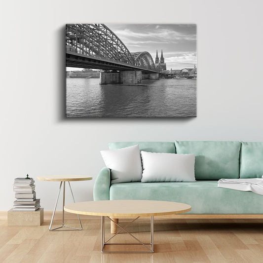 Hohenzollern Köprüsü - Köln Katedrali Manzarası Kanvas Tablo