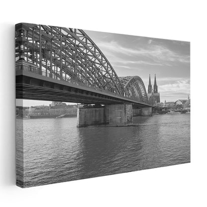 Hohenzollern Köprüsü - Köln Katedrali Manzarası Kanvas Tablo
