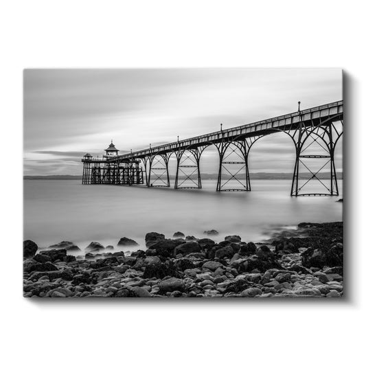 Clevedon İskelesi - Minimalist Deniz Mimarisi Kanvas Tablo