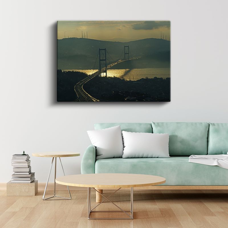 Boğaziçi Köprüsü - Altın Işıkta İstanbul Silüeti Kanvas Tablo