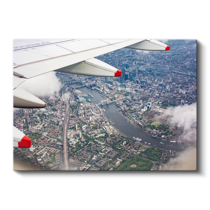 Londra Havadan - Thames Nehri Manzarası Kanvas Tablo