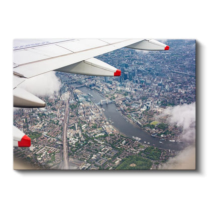 Londra Havadan - Thames Nehri Manzarası Kanvas Tablo