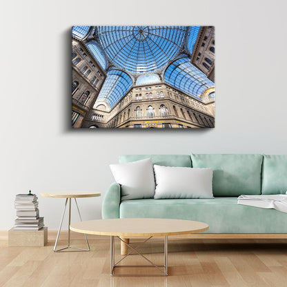 Milano Galerisi - Cam Kubbe Mimarisi Kanvas Tablo