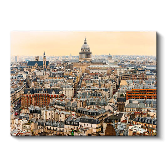 Paris Çatıları - Pantheon Manzarası Kanvas Tablo