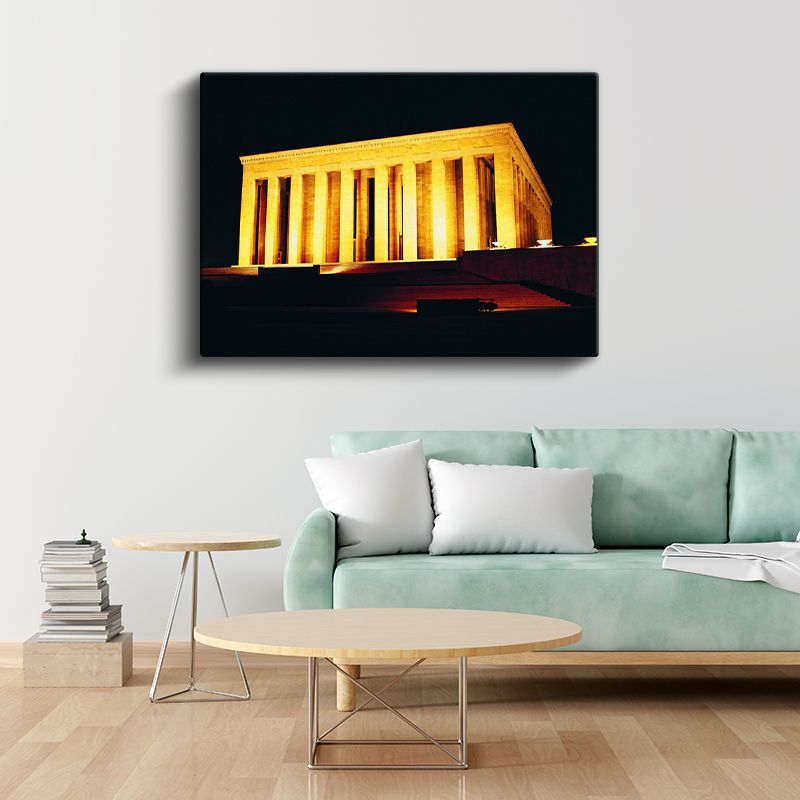 Anıtkabir - Gece Aydınlatması Kanvas Tablo