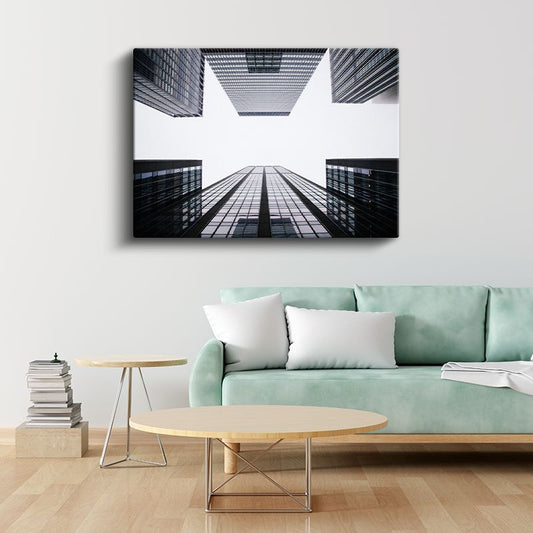 Gökyüzüne Bakış - Gökdelen Perspektifi Kanvas Tablo