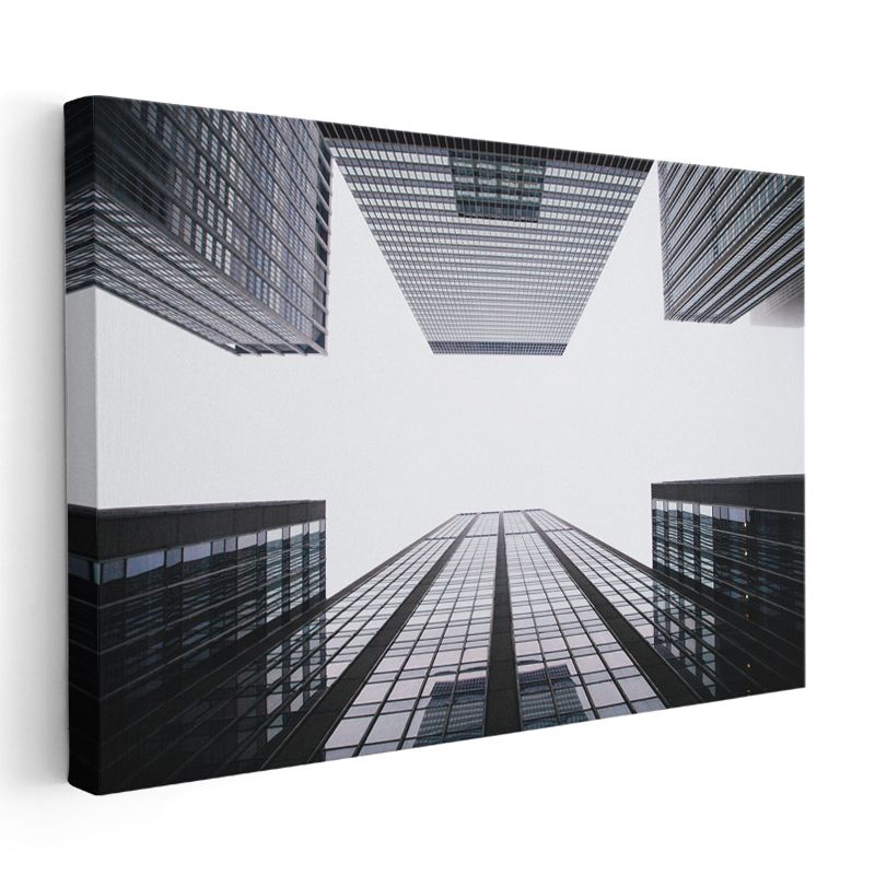 Gökyüzüne Bakış - Gökdelen Perspektifi Kanvas Tablo