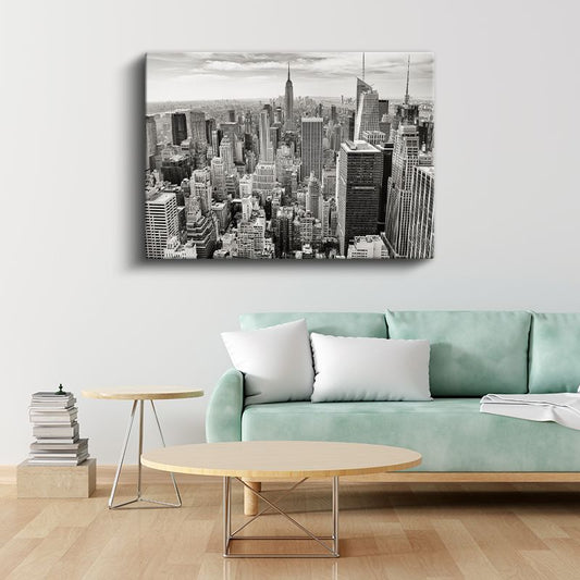 Manhattan Panoraması - Empire State Manzarası Kanvas Tablo