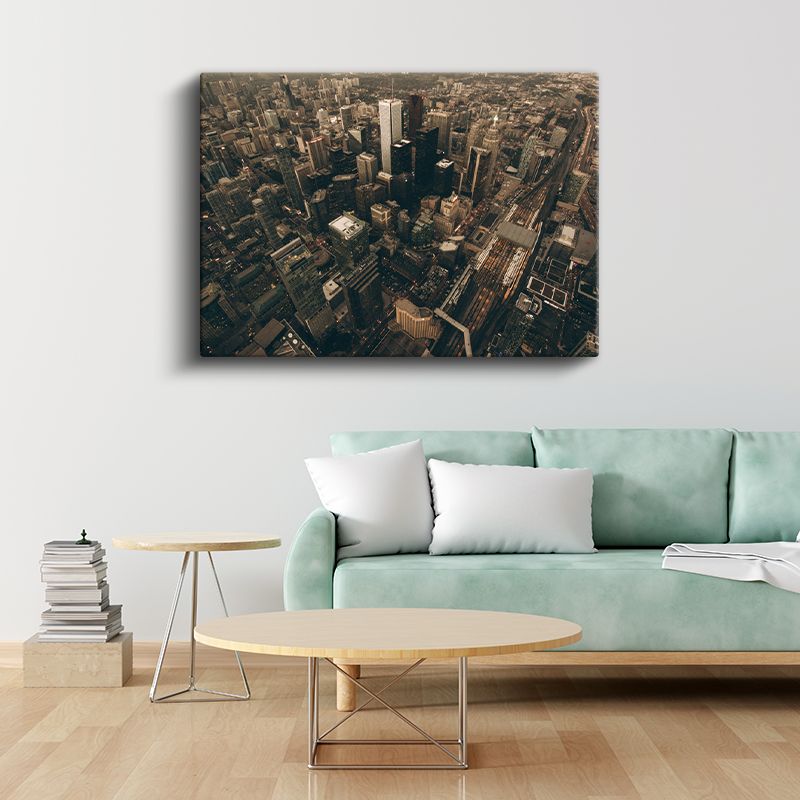 Toronto Havadan - Şehir Merkezi Manzarası Kanvas Tablo