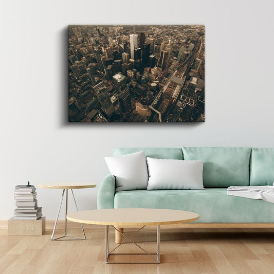 Toronto Havadan - Şehir Merkezi Manzarası Kanvas Tablo