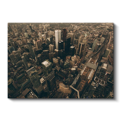 Toronto Havadan - Şehir Merkezi Manzarası Kanvas Tablo